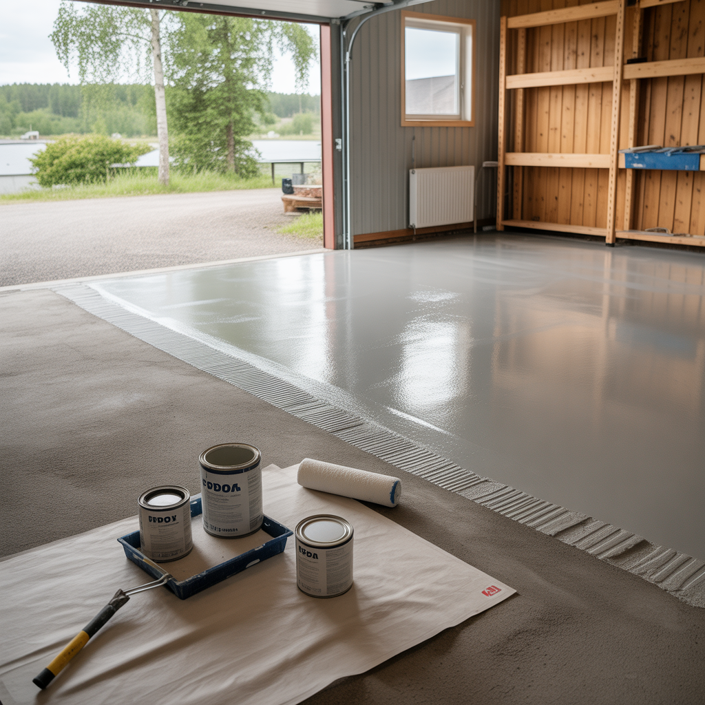 malning av betonggolv i garage systemval och kostnad