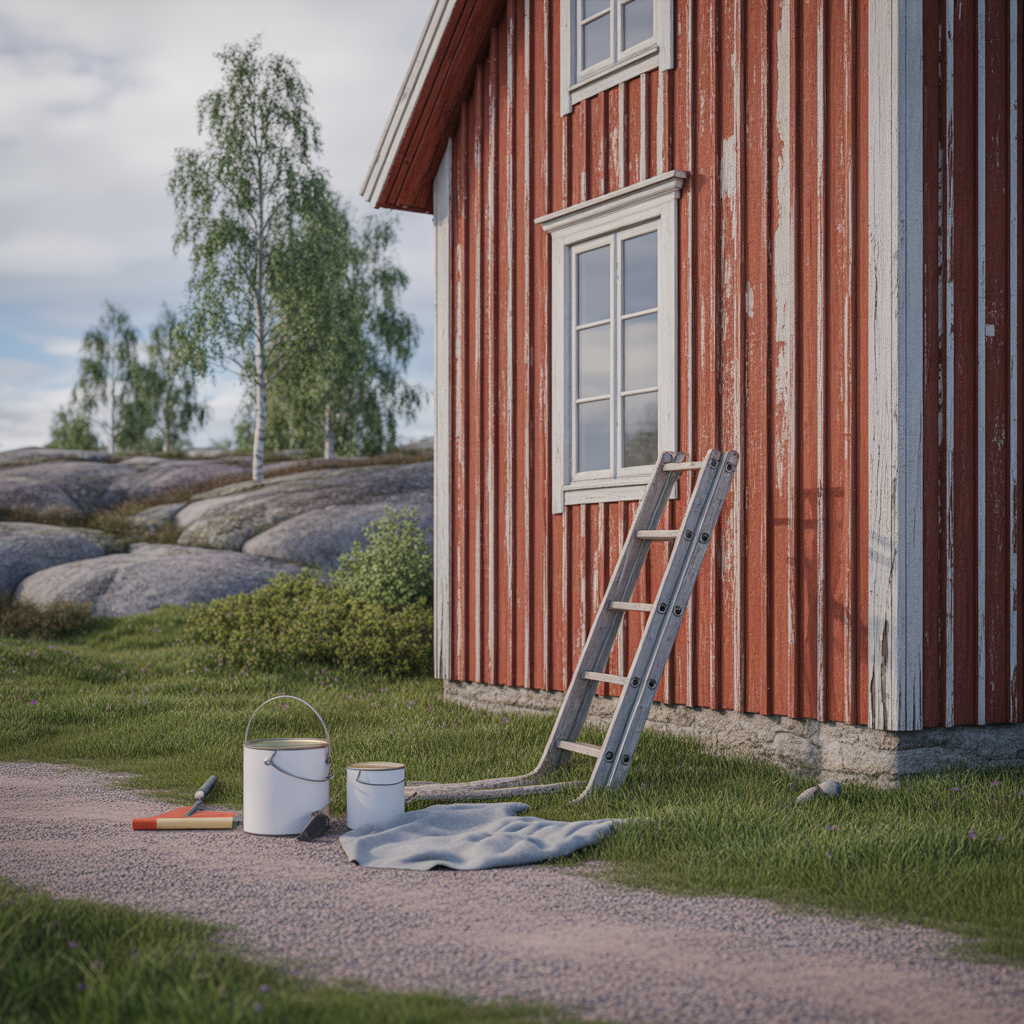 flagnande fasadfarg pa tra orsaker atgarder och kostnad