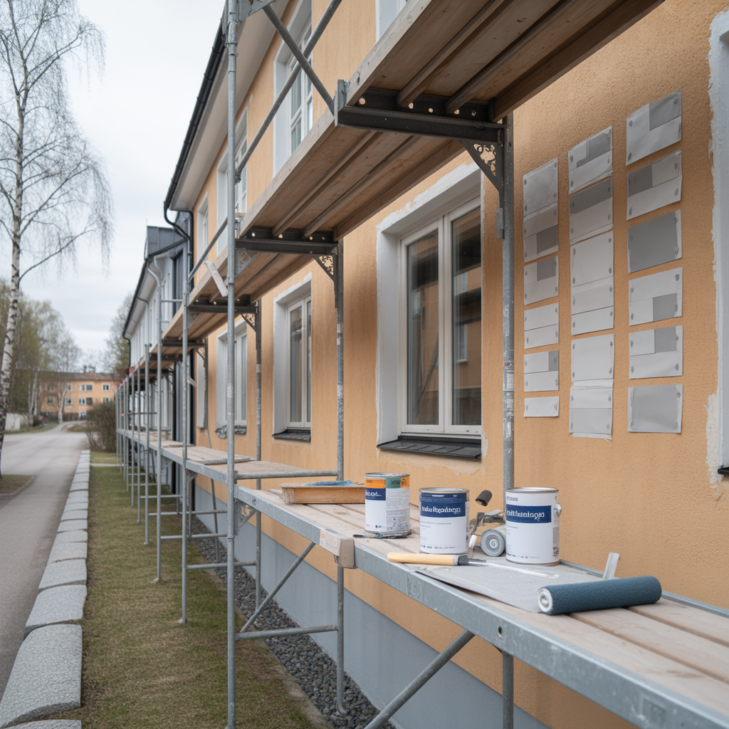 putsad fasad malningstemperatur systemval och kostnad